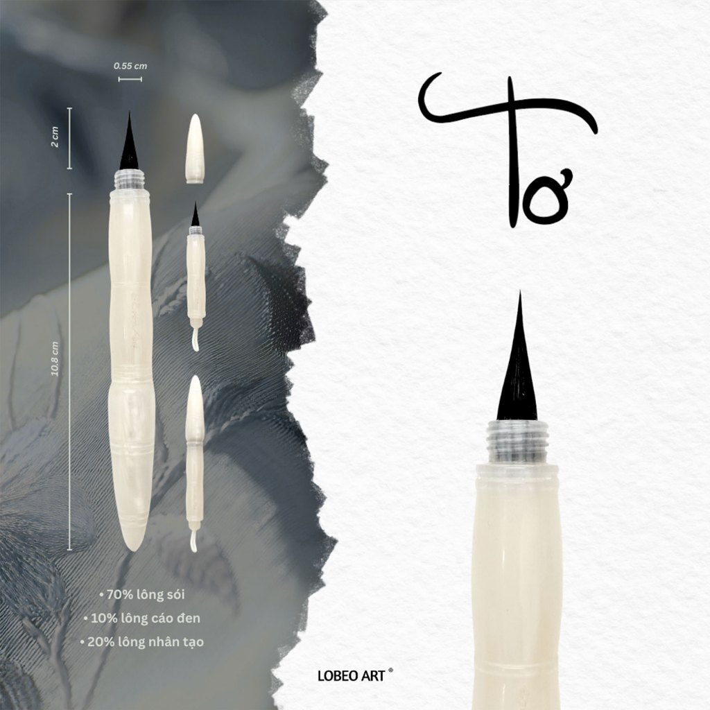 [LOBEO] Cọ vẽ thư pháp Lobeo - Tơ