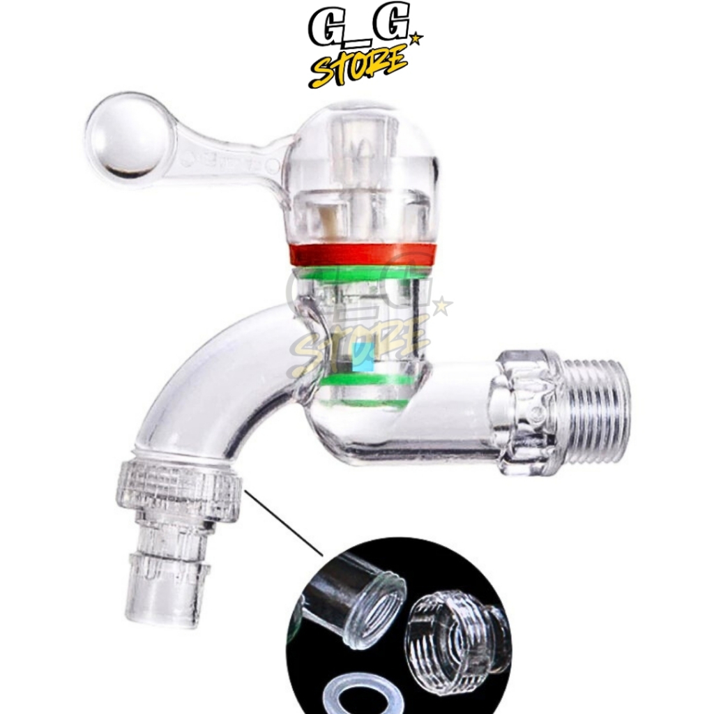 Vòi Nhựa PC Trong Suốt 21, Kèm Van Khóa Tiện Lợi - GGStore