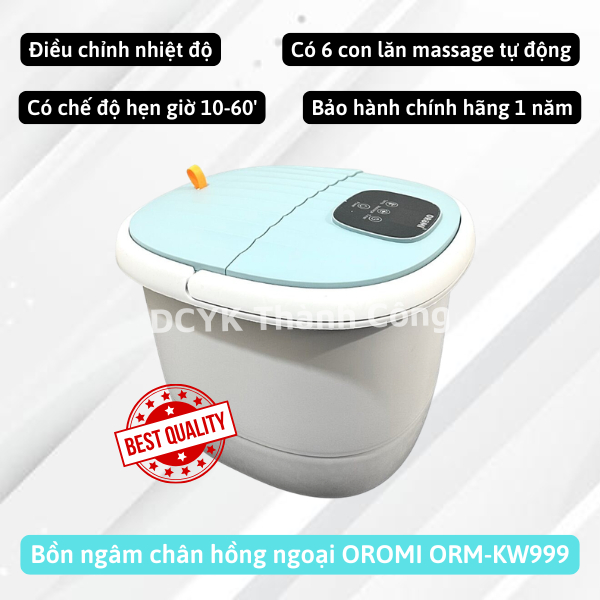 [HỎA TỐC HCM] Bồn ngâm chân massage điều chỉnh nhiệt độ OROMI KW999 [Chính hãng BH 1 Năm]