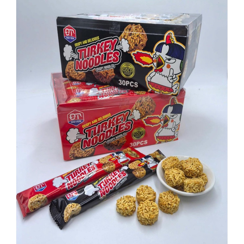 (HỘP 30CÁI) MÌ TÔM VIÊN ĂN SỐNG VỊ GÀ CAY GIÒN RỤM TURKEY NOODLES