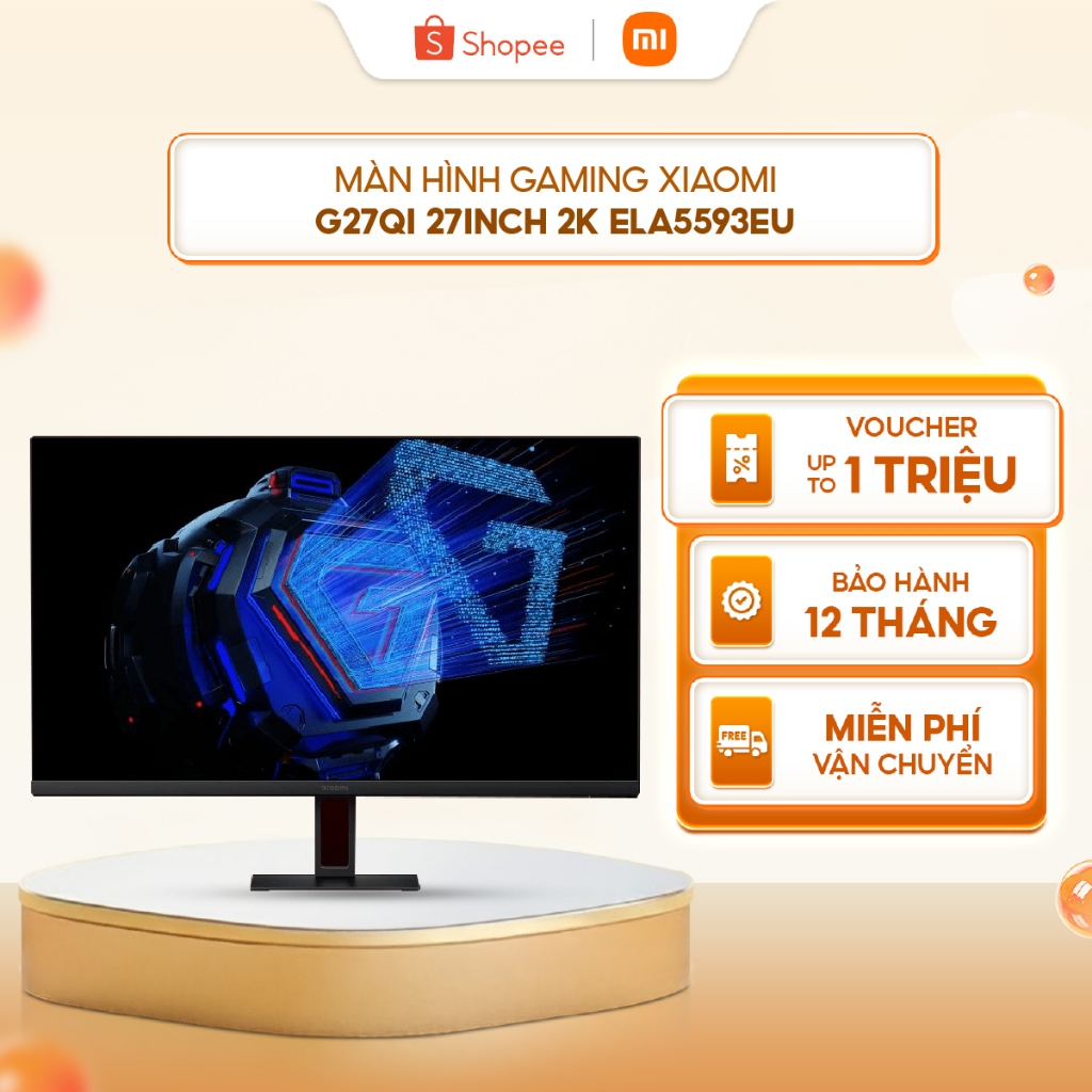 Màn hình Gaming Xiaomi G27QI 27inch 2K ELA5593EU - Tần số quét 180Hz + thời gian phản hồi 1ms - Giảm