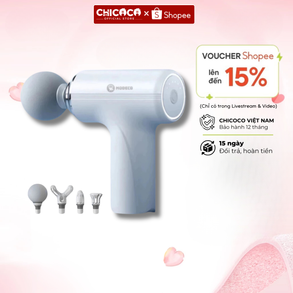 Máy Massage Mini Cầm Tay Toàn Thân 4 Đầu 6 Cấp Độ Chuyên Sâu Giảm Đau Mỏi Thư Giãn Bảo Hành 12 Tháng