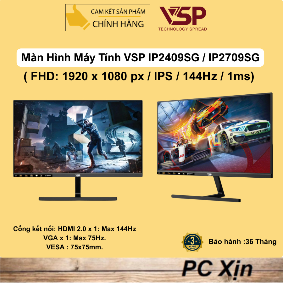 Màn Hình Máy Tính VSP IP2409SG 24inch / IP2709SG 27inch ( 144Hz /Full HD / IPS ) Chính Hãng
