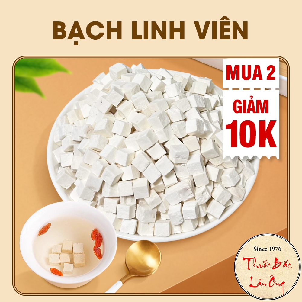 Bạch linh viên 500g, bạch phục linh, trắng, đẹp, không lẫn tạp chất - Lãn Ông