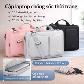 Túi chống sốc đựng Laptop / Macbook chống nước, xước Cao Cấp 13 3 14 15 6 inch ST11 da máy tính Cặp balo nam nữ