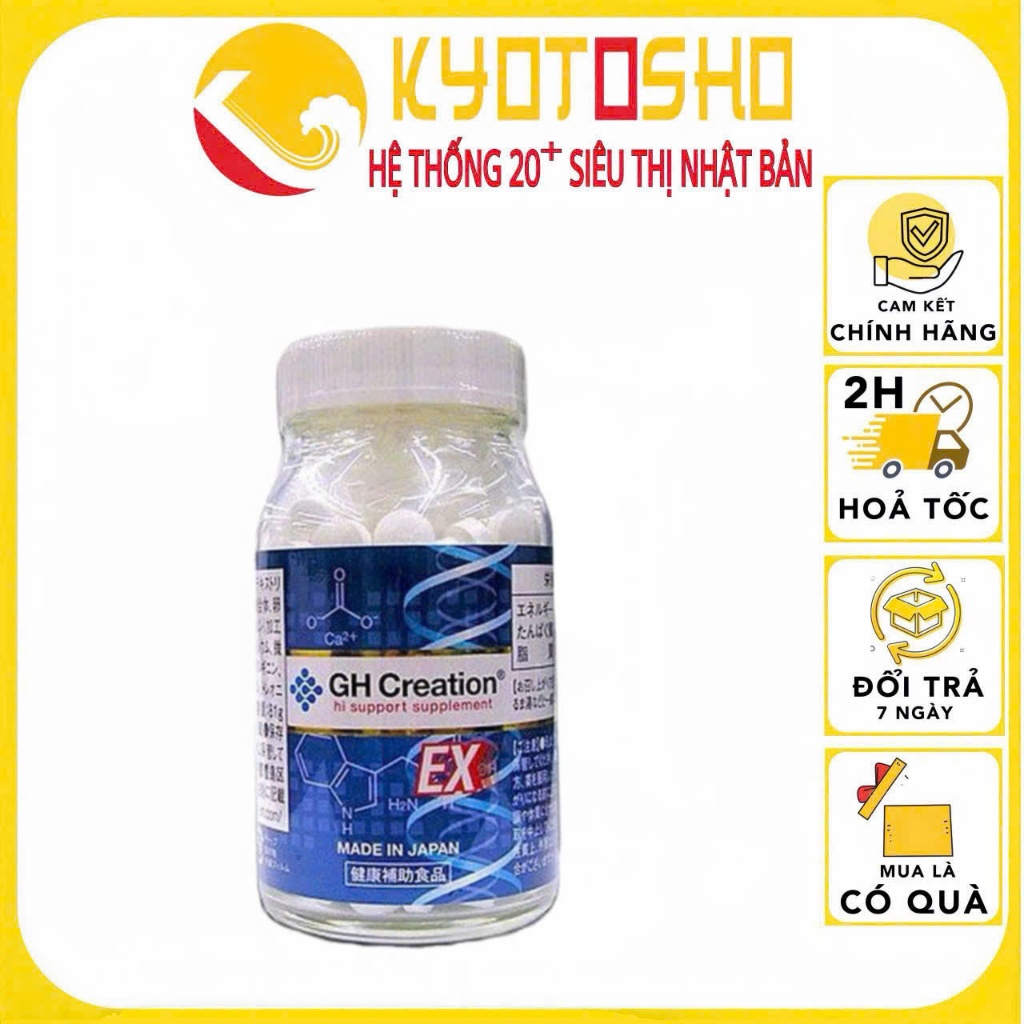 Viên Uống Hỗ Trợ Tăng Chiều Cao GH Creation EX+ Nhật Bản Cho Trẻ Từ 4 Tuổi 270 Viên GH(50/thùng)