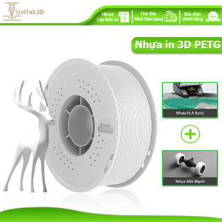 UniTak3D Nhựa in 3D PETG 1.75mm 1kg In Ấn Tốc Độ Cao cho Bambu LAB A1/X1/P1/H2D dòng và các máy FDM phổ biến khác PETG