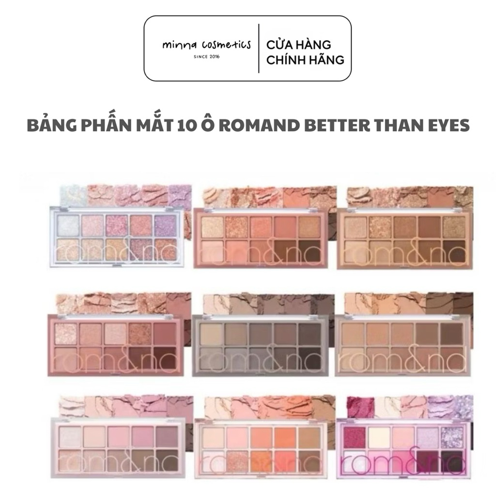 [Romand] BẢNG PHẤN MẮT 10 Ô ROMAND BETTER THAN EYES
