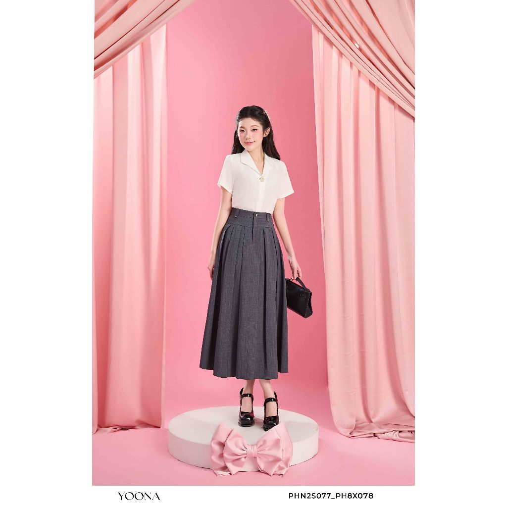 Juyp thiết kế nữ dáng dài chất đũi xước nữ tính YOONA - PH8X078