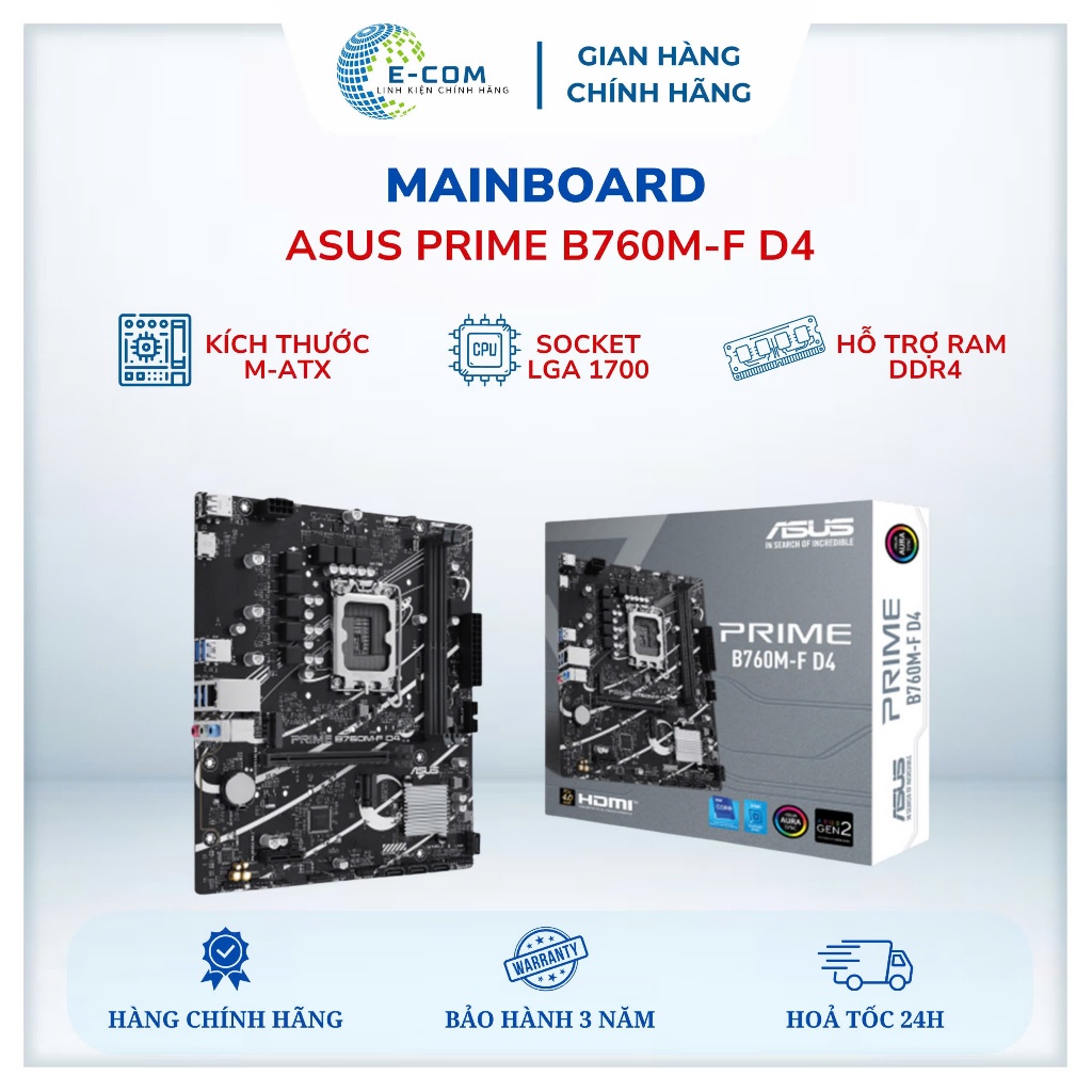 Mạch chính Mainboard Asus Prime B760M-F D4