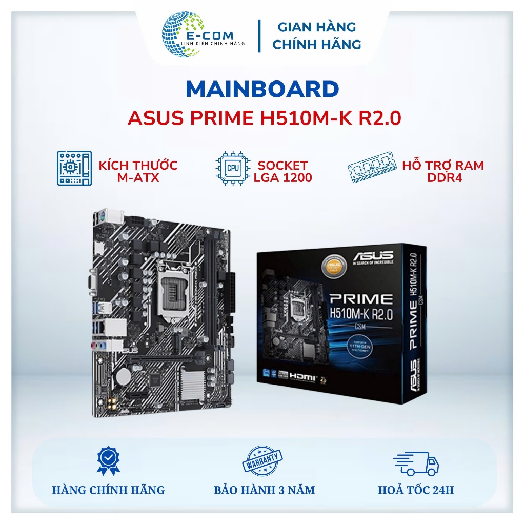 Mạch chính Mainboard Asus Prime H510M-K R2.0