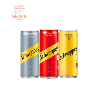 [Lốc 6 Lon] Nước Soda Schweppes/Ginger Ale/Tonic/Soda Aquafina 320ml/Lon - Soda Gừng, Soda Sleek, Tonic Pha Chế Cocktail