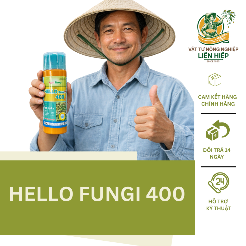 HELLO Fungi 400 (Chai 240ml) MITOP ONE 390SC - Xanh lá, Sáng bông. Sử dụng trên cây trồng