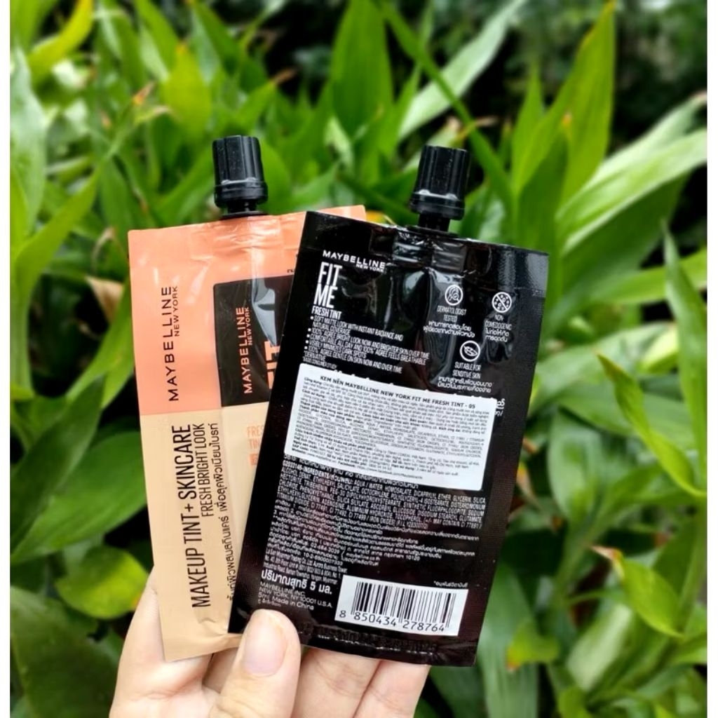 SÉT 2 GÓI kem nền maybelline fit me fresh tint spf 50+ dạng gói soc.con92