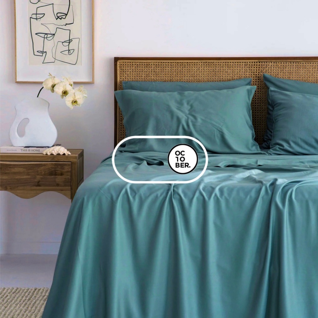 (HỎA TỐC) Bộ Chăn Ga Gối 5 món size 1m6x2m đến 1m8x2m BAMBOO CAO CẤP KHÔNG XÙ bởi OCTOBER BEDDING