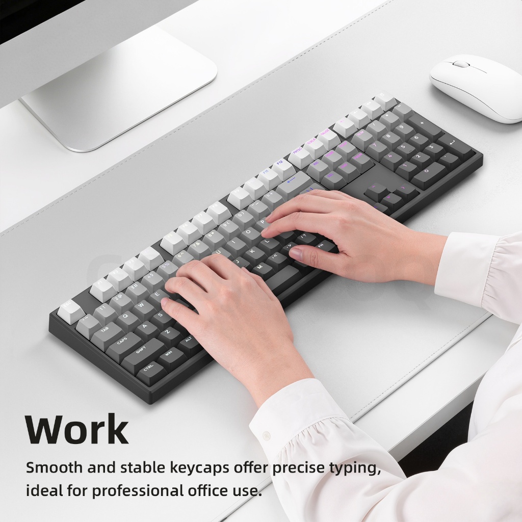 Nắp phím Bàn phím cơ GOOJODOQ 133 phím, keycap gradient cao cấp, mặt trước trong suốt, chống dầu | BigBuy360 - bigbuy360.vn