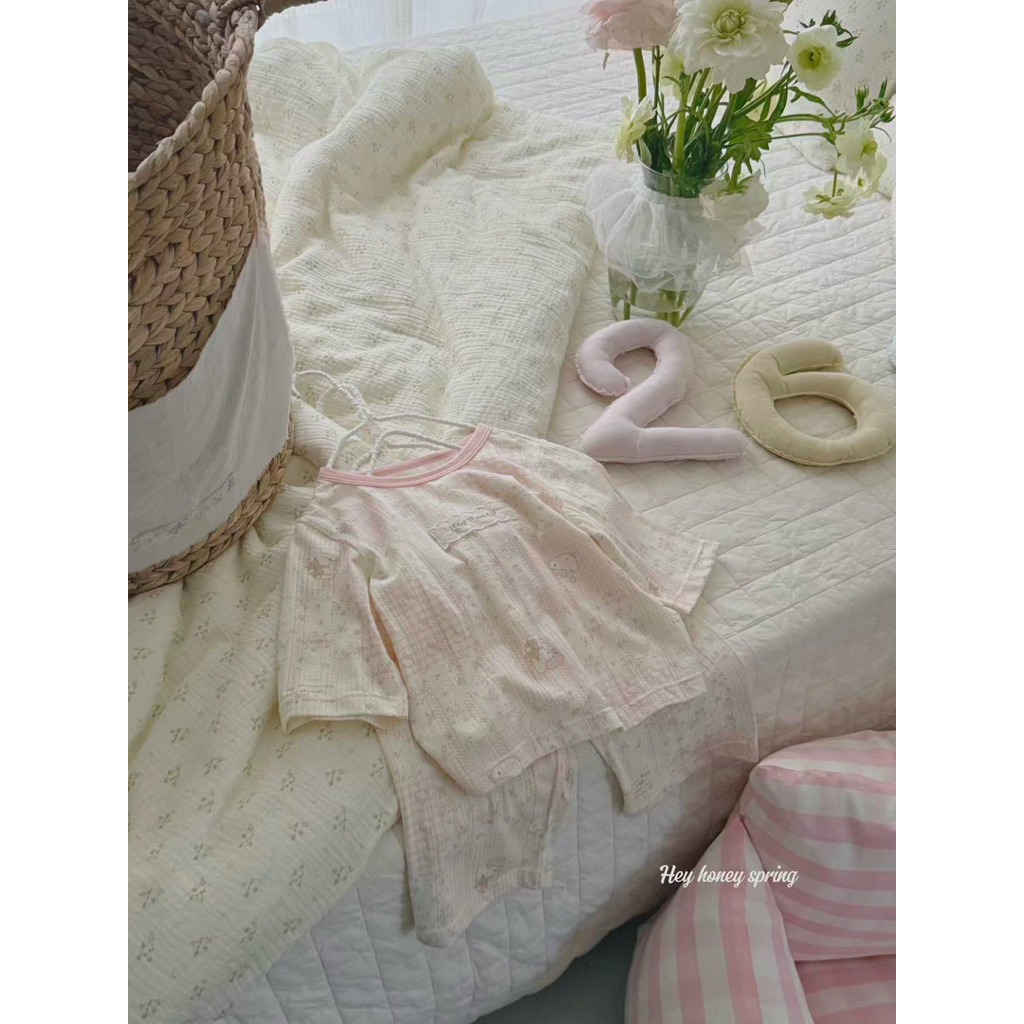 （Hey Honey) - Bộ lửng hè thun cotton Hey Honey cho bé gái