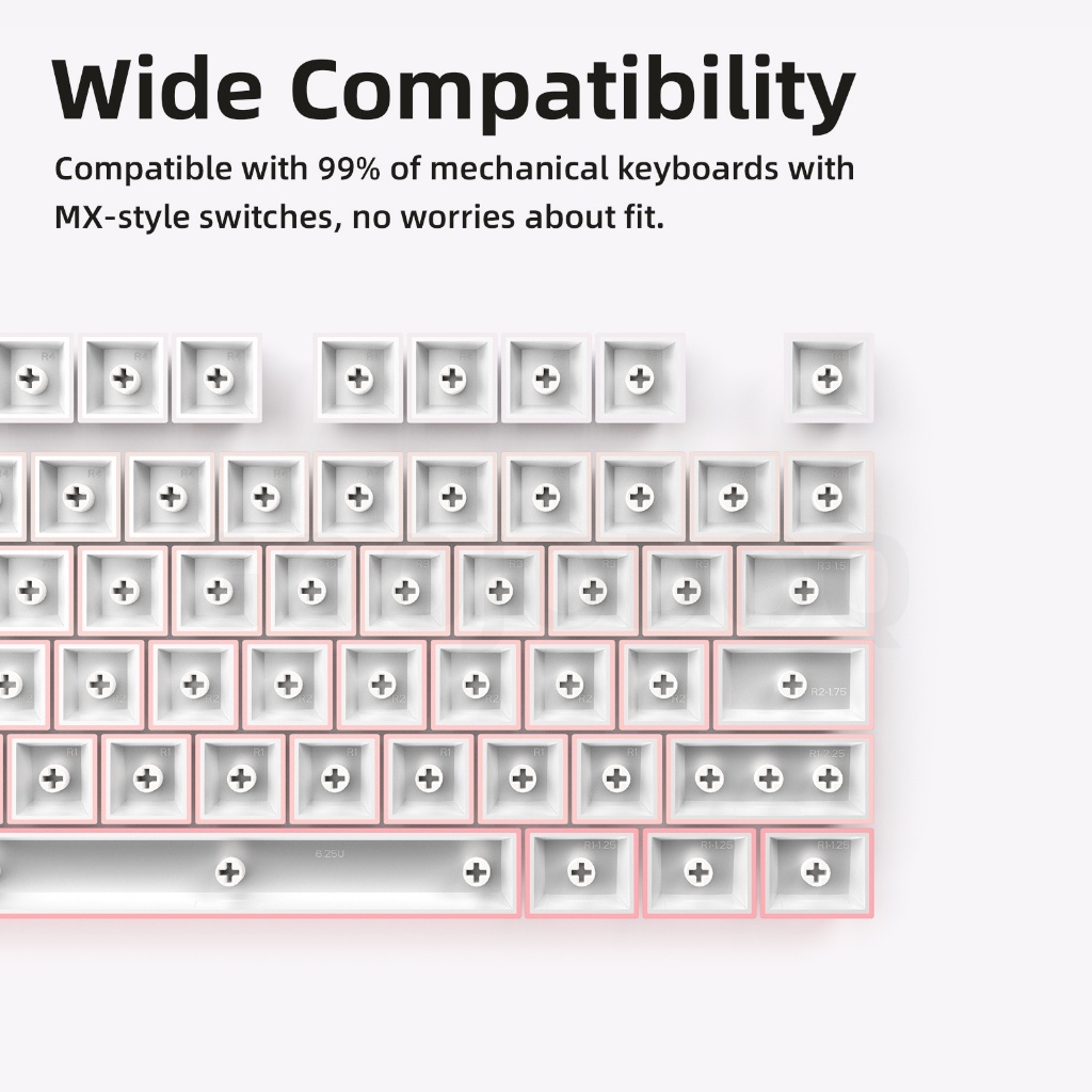 Nắp phím Bàn phím cơ GOOJODOQ 133 phím, keycap gradient cao cấp, mặt trước trong suốt, chống dầu | BigBuy360 - bigbuy360.vn