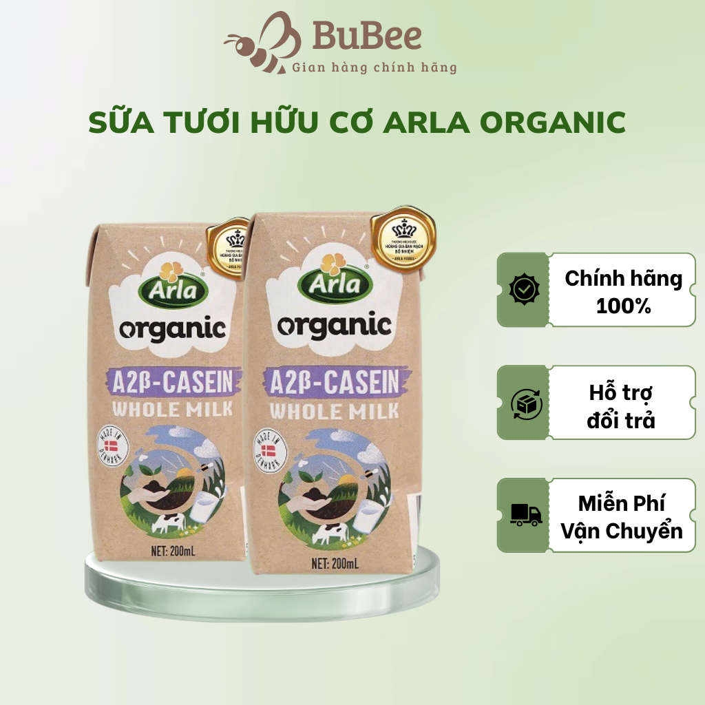 Sữa Tươi Hữu Cơ Arla A2 Organic - Đạm A2-Casein Whole Milk Thơm Ngon Từ Đan Mạch - BuBee