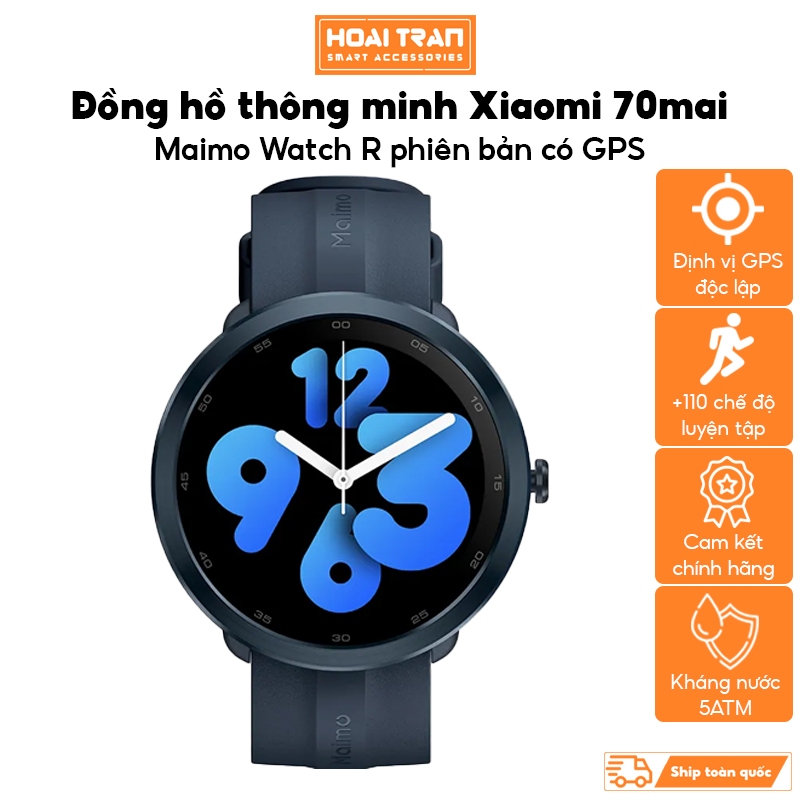 Đồng hồ thông minh Xiaomi 70mai Maimo Watch R có GPS độc lập, pin khỏe, kháng nước 5ATM