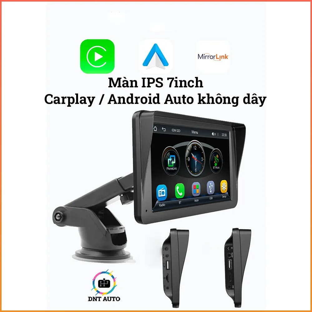 Màn hình rời IPS 7inch hỗ trợ Carplay không dây, Android Auto không dây