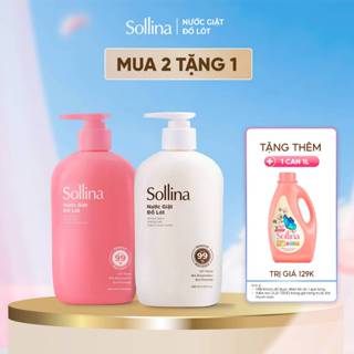 Nước giặt đồ lót chuyên dụng Sollina 400ML Giúp khử mùi, kháng khuẩn, An toàn cho da nhạy cảm