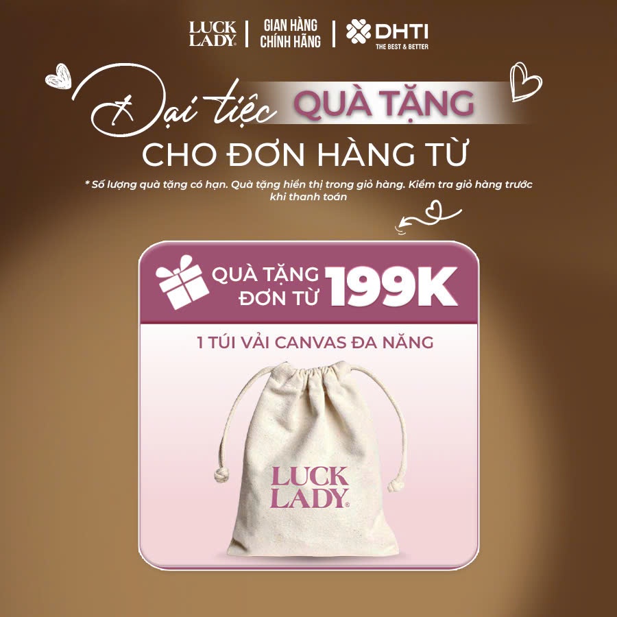 [QUÀ TẶNG] 1 Túi vải canvas Luck Lady