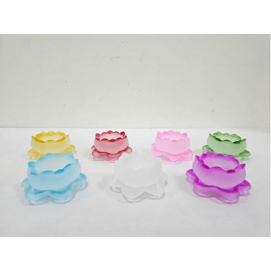 Chân Nến Ngọc - Đế Nến Lưu Ly Hoa Sen AP202