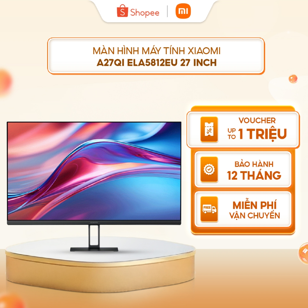 Màn hình máy tính Xiaomi A27QI ELA5812EU 27 inch 2K 100Hz - Giảm ánh sáng xanh - Viền 3 cạnh siêu mỏ