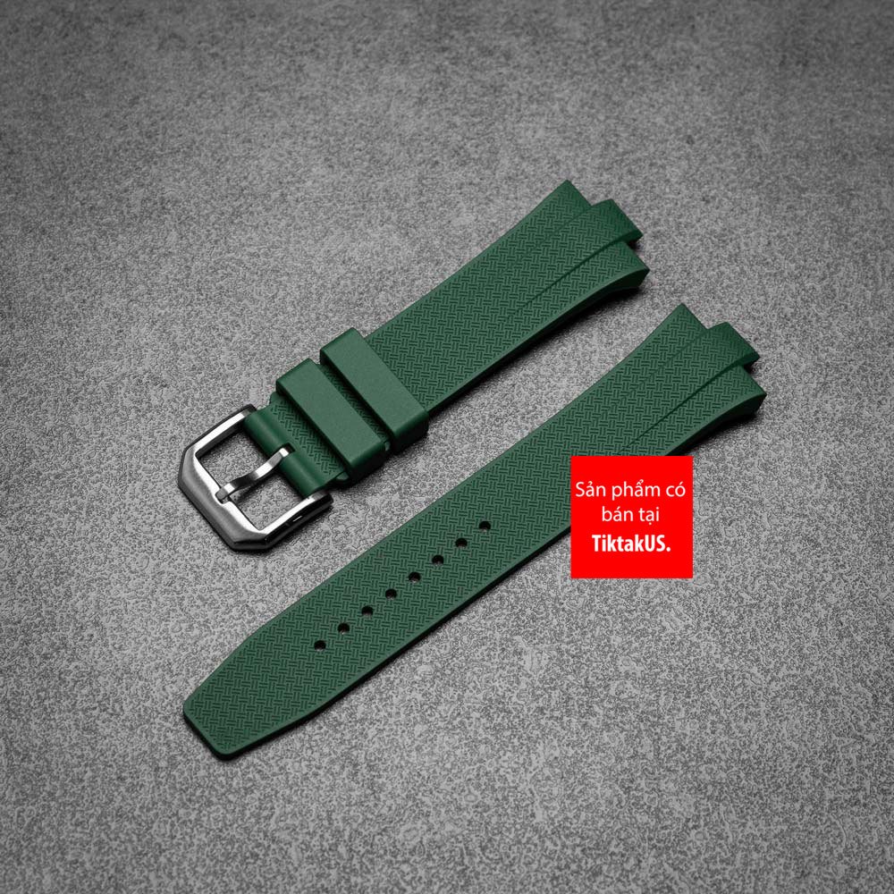 Dây đồng hồ cao su Citizen Tsuyosa NJ0150 NJ0151 cao su cao cấp FKM chốt thông minh Premium 9mm