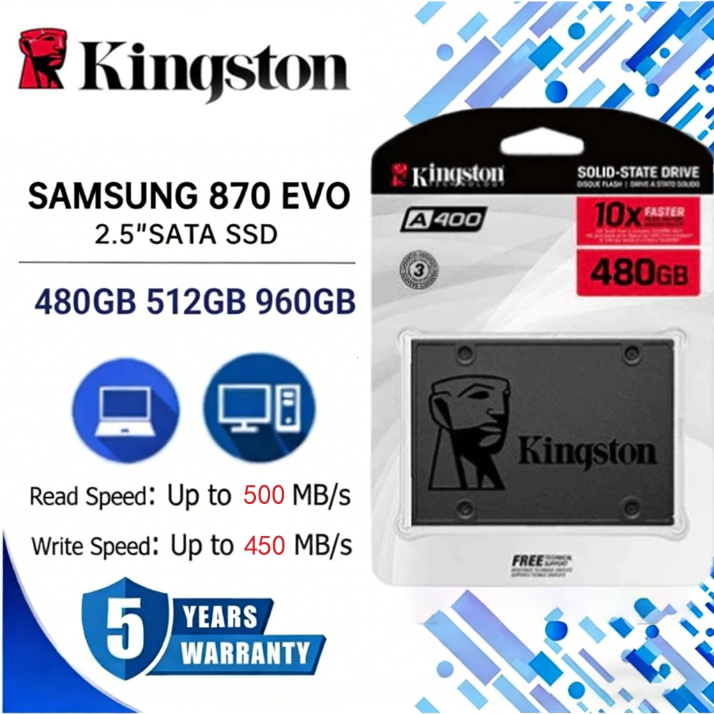Kingston A400 2.5" SATA Solid State Drive SSD (480GB/960GB)