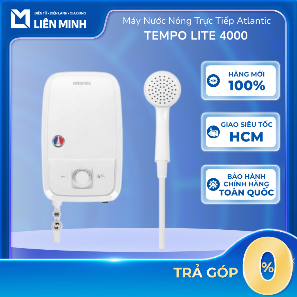 Máy Nước Nóng Trực Tiếp Atlantic Tempo Lite 4000 | TEMPO LITE 4000 PU [SHIP 0Đ HCM]