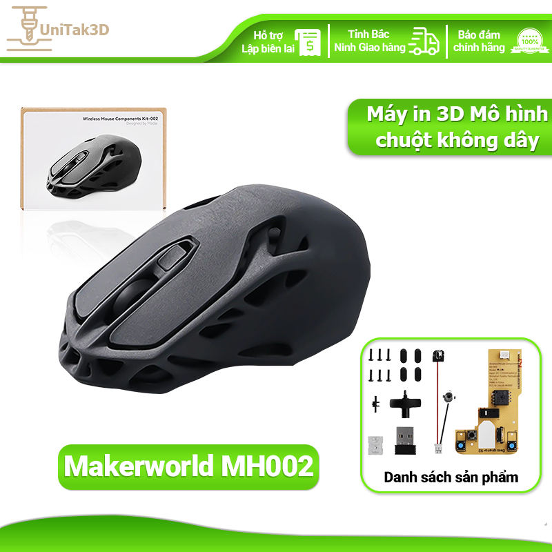 Bambu Lab Máy in 3D Mô hình chuột không dây Makerworld MH002 Linh kiện tự làm 3DP002
