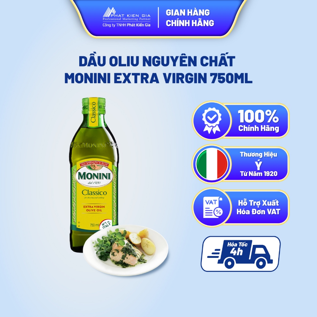 Dầu Olive Extra Virgin Monini 750ml - Nhập Khẩu Ý | Monini Classico Extra Virgin Olive Oil 750ml