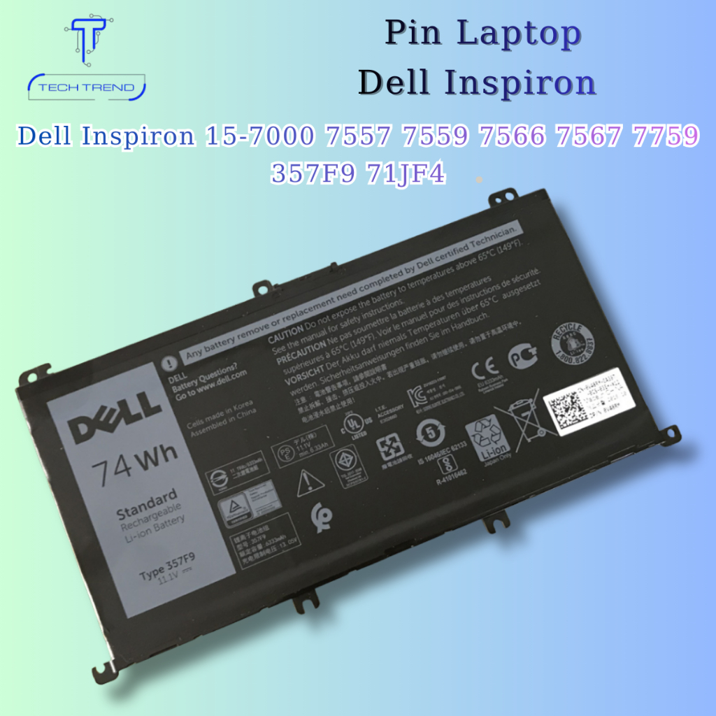 Pin laptop Dell Inspiron 15-7000 7557 7559 7566 7567 7759 357F9 71JF4