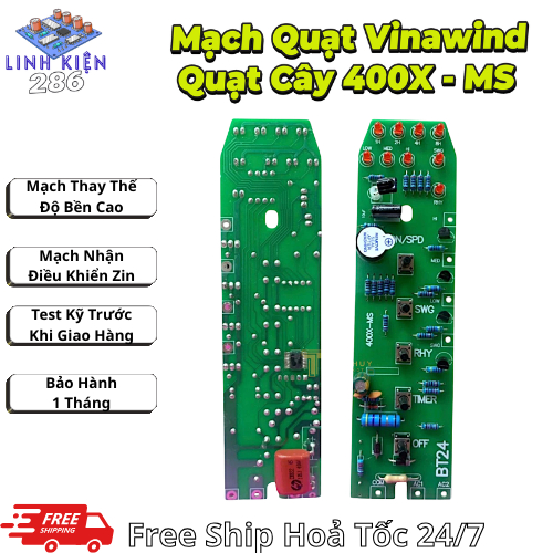 Mạch Quạt Cây Vinawind 400X MS - Mạch Nhận Điều Khiển Zin , Thay Thế Tốt Độ Bền Cao