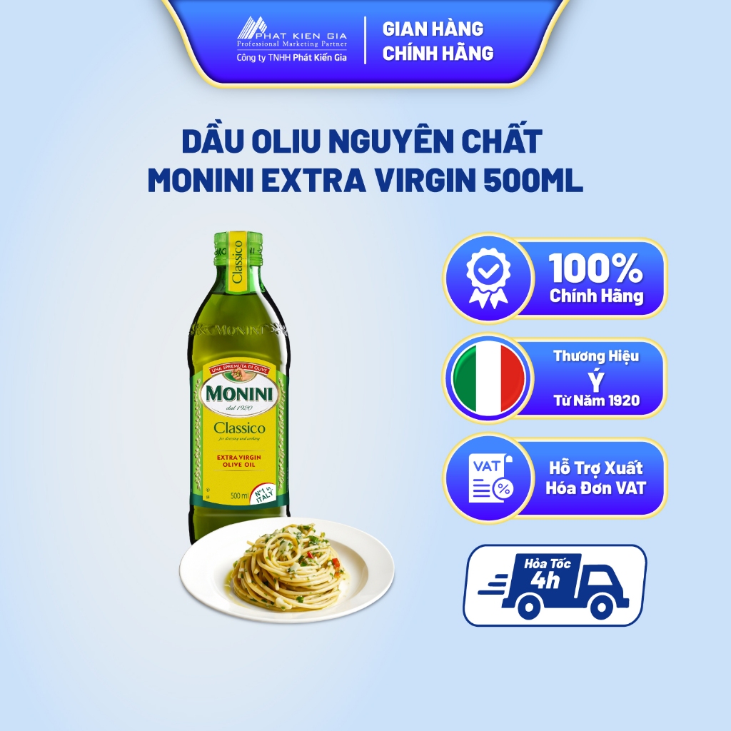 Dầu Olive Extra Virgin Monini 500ml - Nhập Khẩu Ý | Monini Classico Extra Virgin Olive Oil 500ml