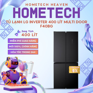 [GIAO LẮP MIỄN PHÍ] Tủ lạnh LG Inverter 400 lít French Door F40BG 4 cửa mặt gương màu đen,Chính Hãng
