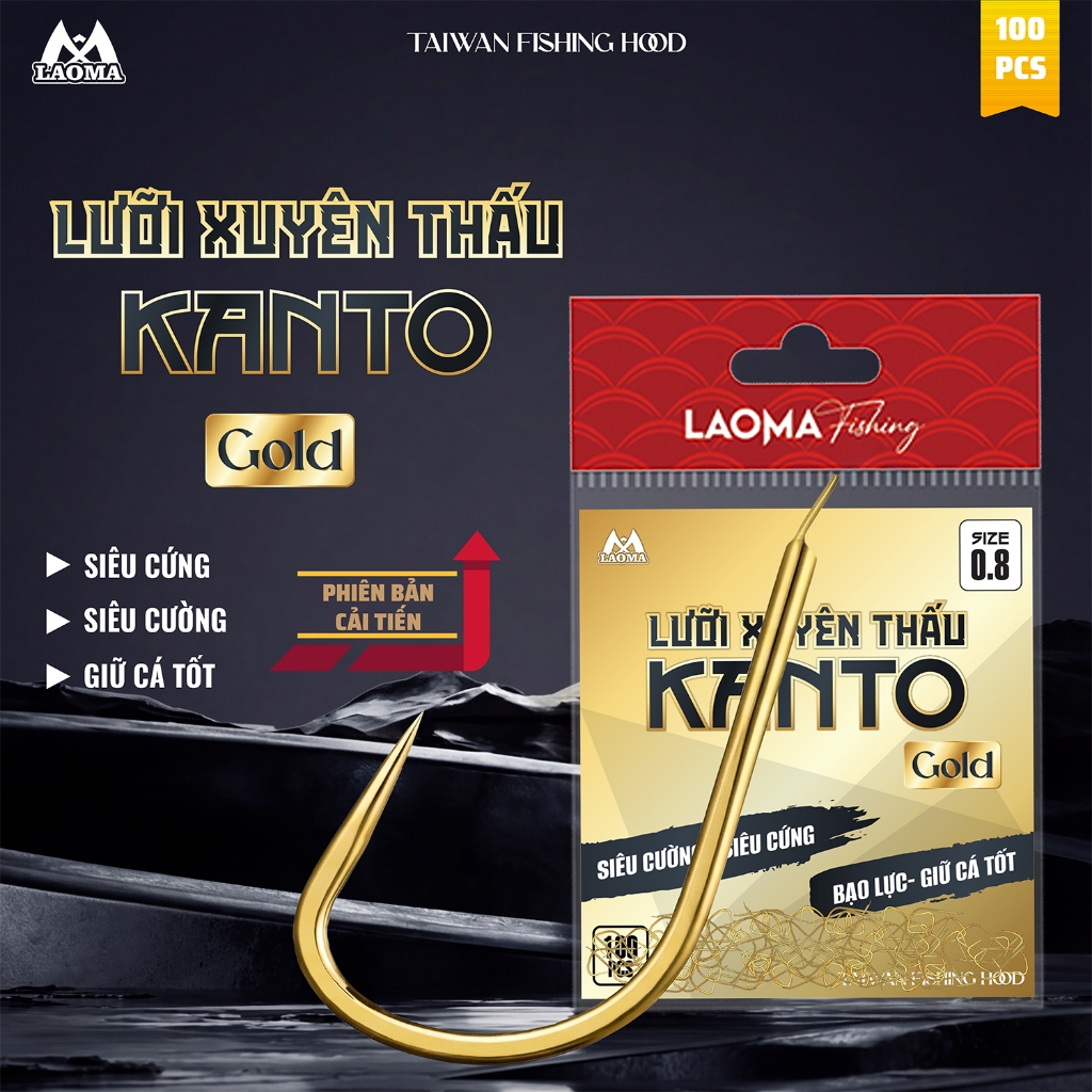 LƯỠI XUYÊN THẤU KANTO GOLD - LƯỠI KHÔNG NGẠNH - LAOMA FISHING