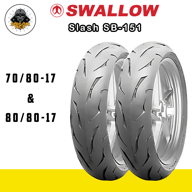 Cặp vỏ Swallow SB151 CHÍNH HÃNG - bám đường bền bỉ cho wave dream 70/80-17 & 80/80-17