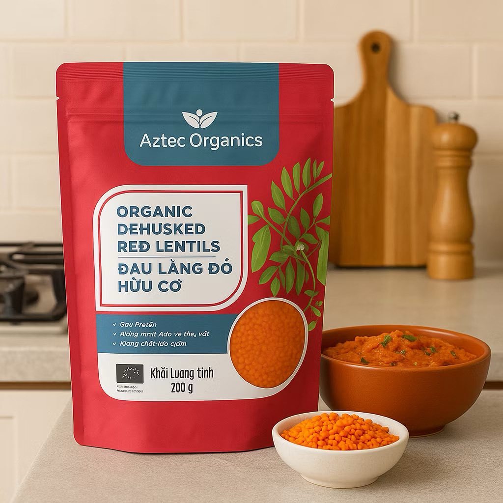 Đậu lăng Hữu Cơ Organic Lentils Sottolestelle/ Aztec Organics