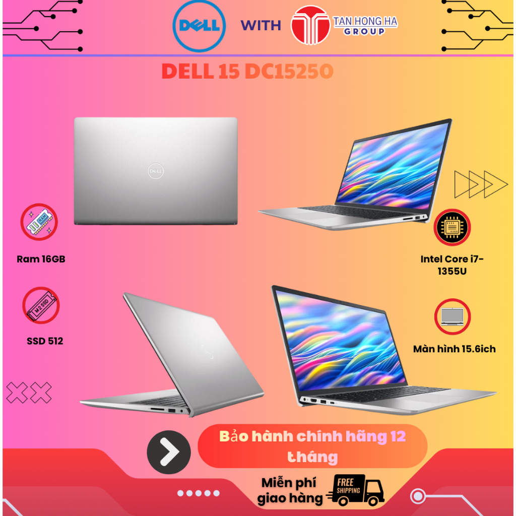 Laptop Dell 15 DC15250 DC5I7952W1 (Intel Core i7-1355U )