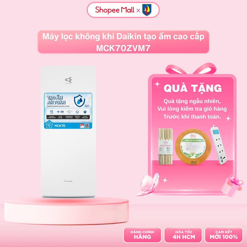Máy lọc không khí Daikin tạo ẩm cao cấp MCK70ZVM7