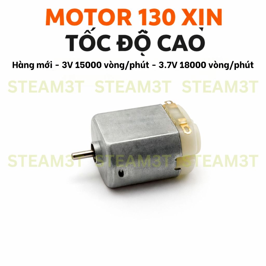 Motor 130 tốc độ cao 3V 3.7V - 6V motor đồ chơi tốc độ 15300 18000 RPM hàng mới 100% - LK0004