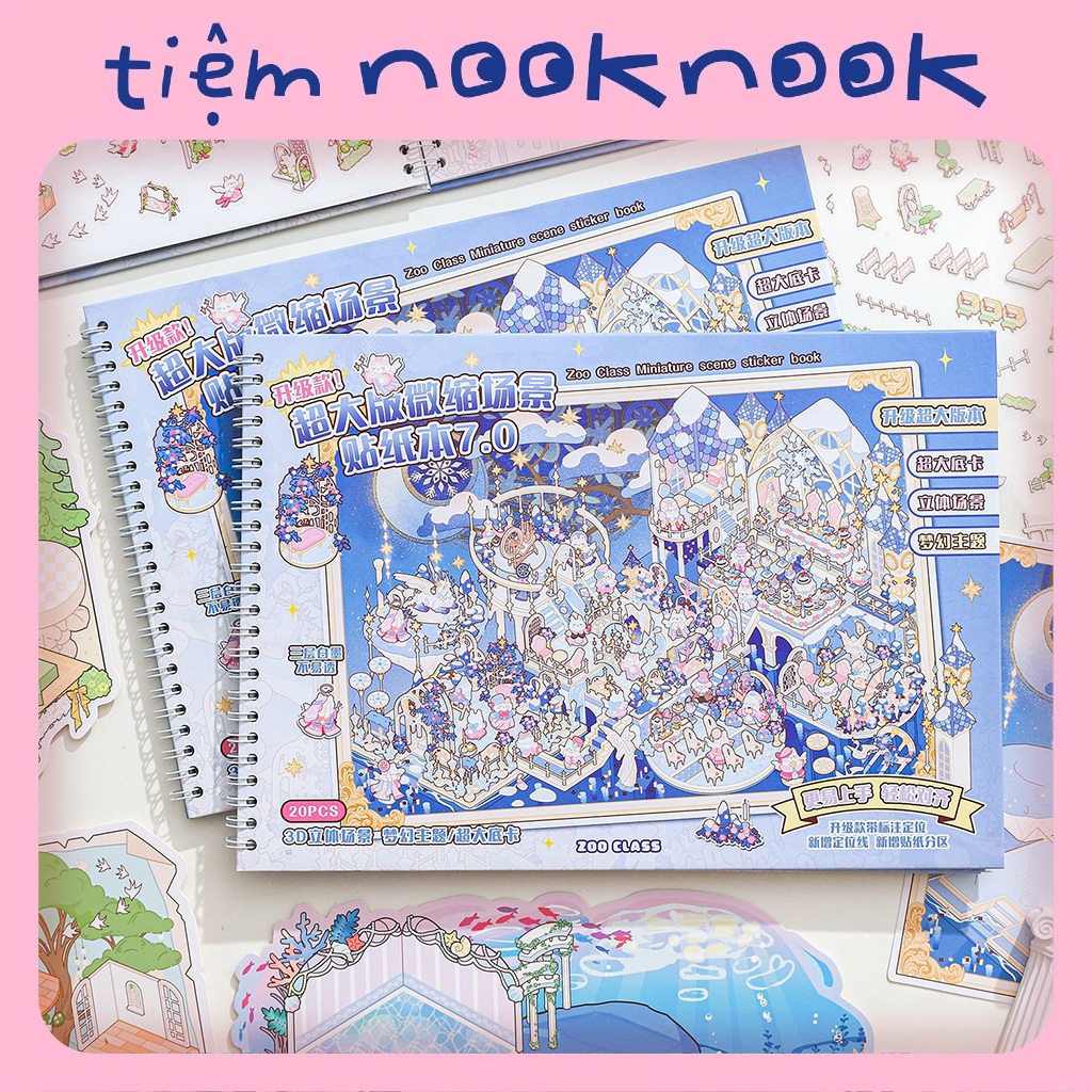 [TUYỂN TẬP NGUYÊN CUỐN] Sticker 3D, ba chiều mô phỏng không gian, cảnh thu nhỏ dễ thương, sinh động