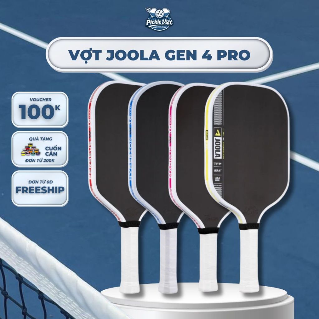 [CHÍNH HÃNG] Vợt Pickleball JOOLA Gen 4 Pro IV Carbon Cao Cấp | 14mm / 16mm | Chuẩn Thi Đấu | Kiểm S