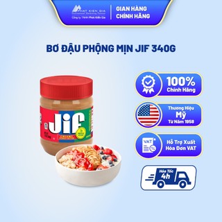 Bơ Đậu Phộng Mịn Jif 340g - Nhập Khẩu Mỹ | Jif Creamy Peanut Butter 340g