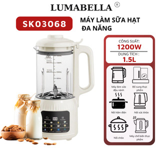 Máy làm sữa hạt đa năng Lumabella SK-03068 xay nhuyễn, không cặn, dễ dùng, dễ vệ sinh, tiết kiệm thời gian, tiện dụng