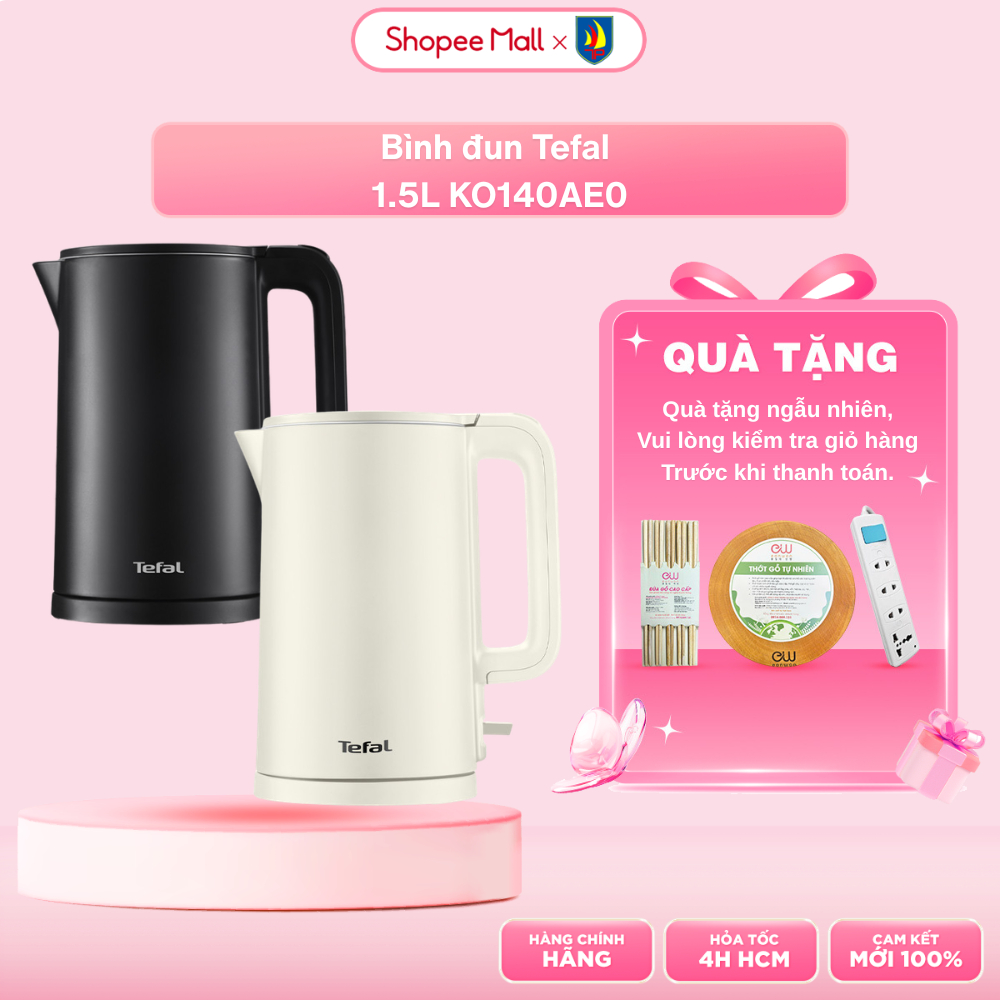Bình đun Tefal 1.5L KO140AE0 - Rise/Black