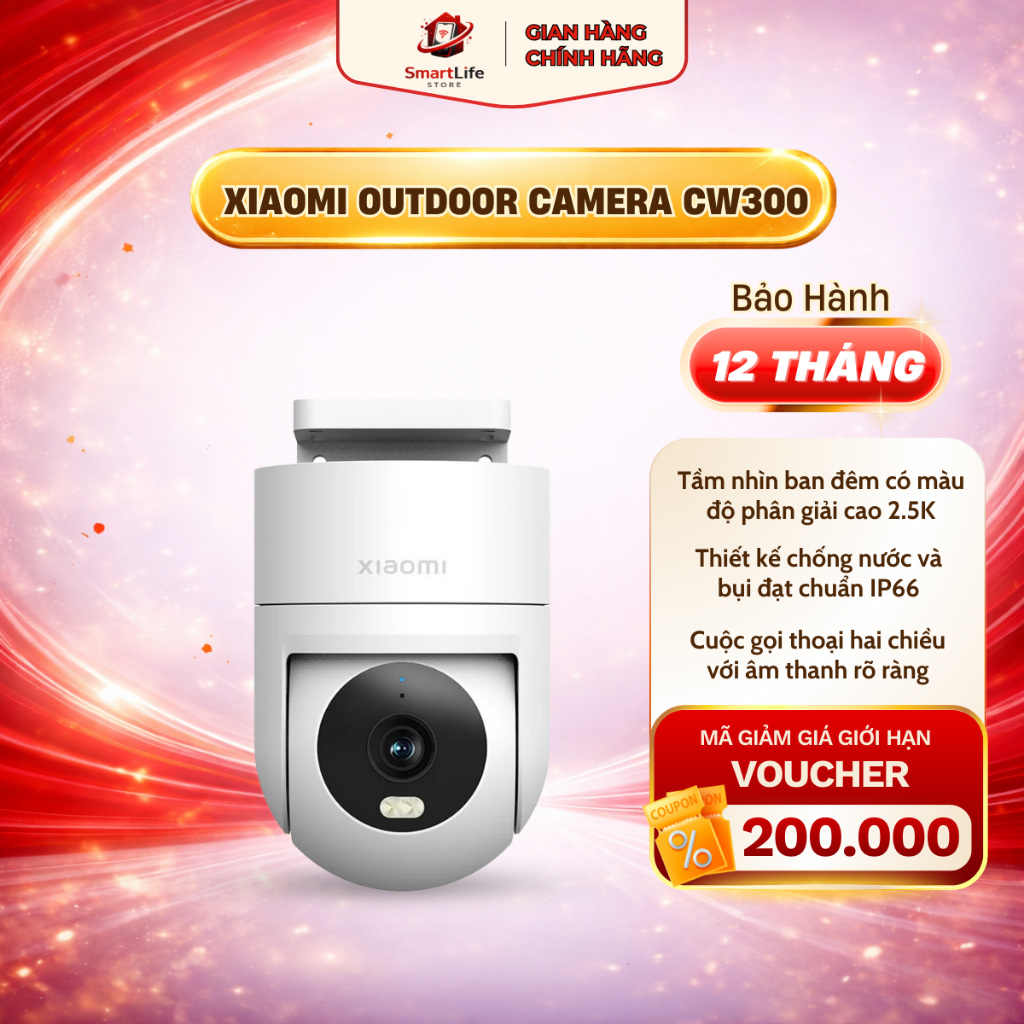 Camera ngoài trời Xiaomi Outdoor Camera CW300 EU bản Quốc Tế chính hãng